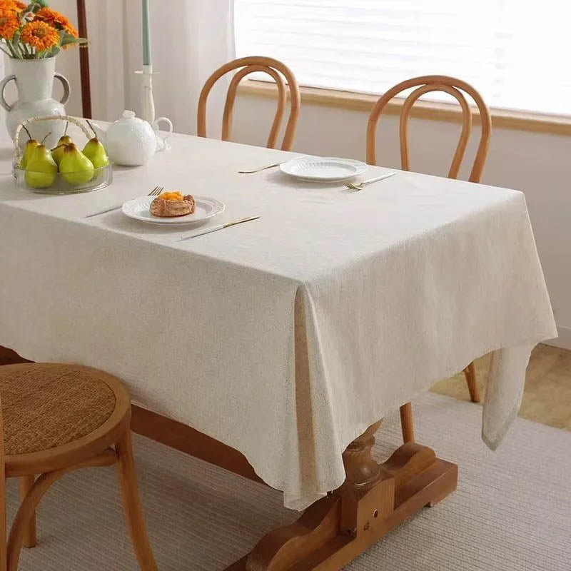 Ecru cotton tablecloth