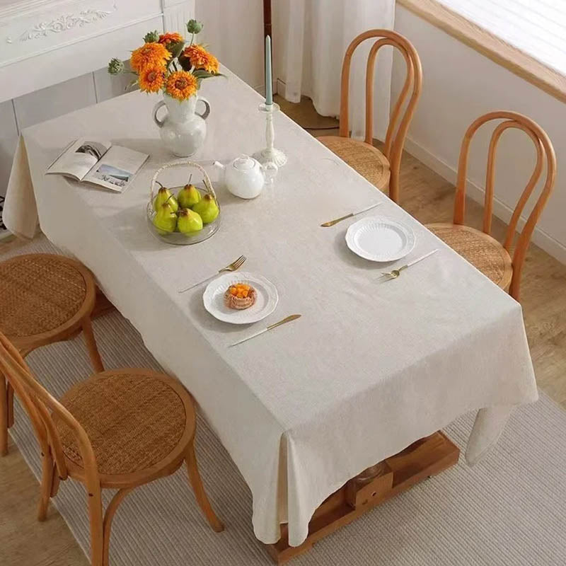 Ecru cotton tablecloth