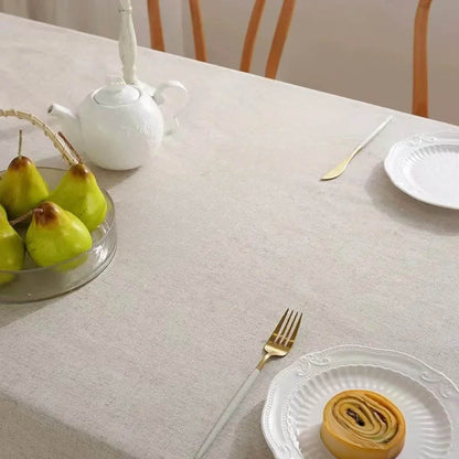 Ecru cotton tablecloth
