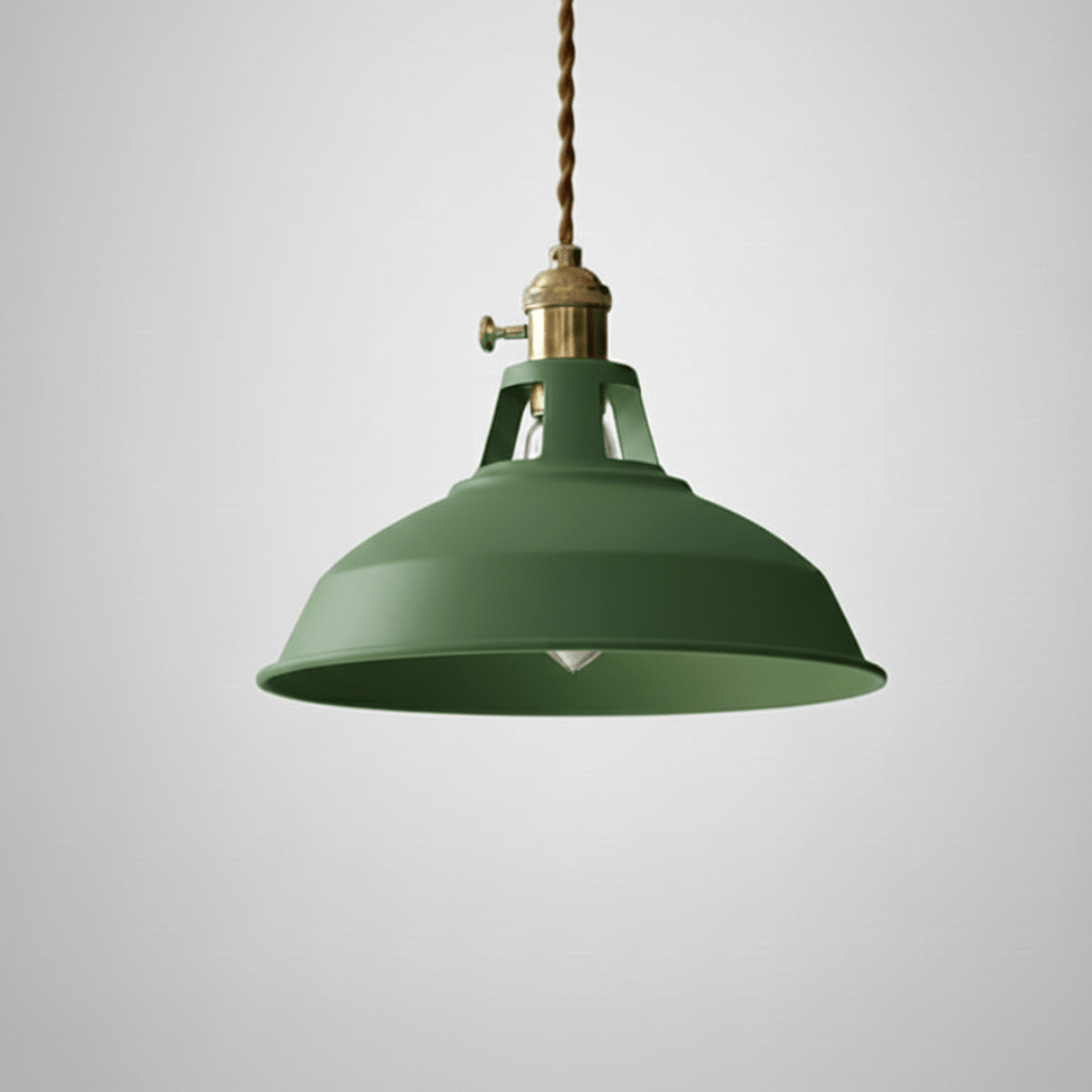 Lampa Wisząca z Metalowym Kloszem E26 i Regulowaną Długością Zawieszenia