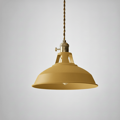Lampa Wisząca z Metalowym Kloszem E26 i Regulowaną Długością Zawieszenia