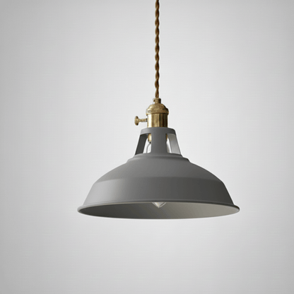 Lampa Wisząca z Metalowym Kloszem E26 i Regulowaną Długością Zawieszenia