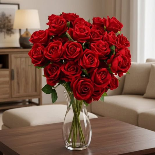 Rose artificielle en velours