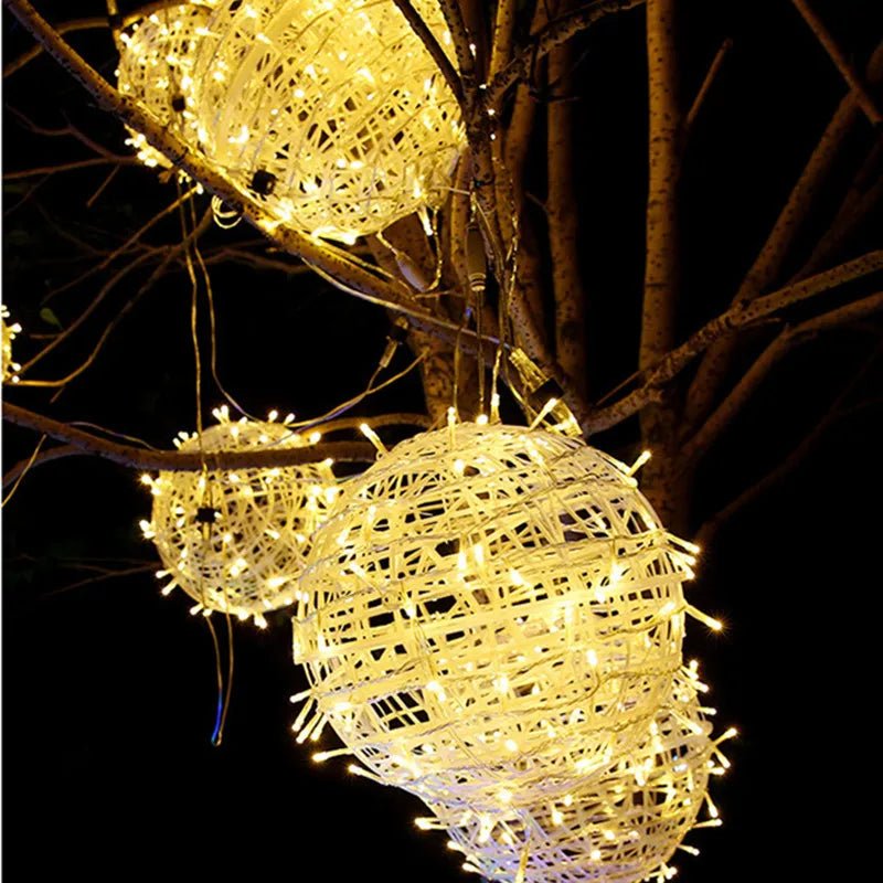 Kula LED z Wzorem Rattanowym do Tarasu, Balkonu i Ogrodu