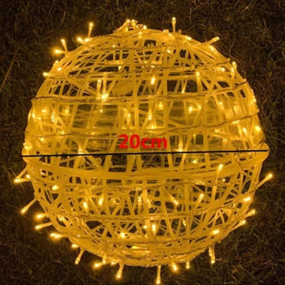 Kula LED z Wzorem Rattanowym do Tarasu, Balkonu i Ogrodu