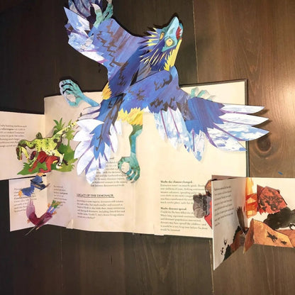 Książka dla Dzieci 3D Pop-up o Dinozaurach z Interaktywnymi Ilustracjami Edukacyjnymi