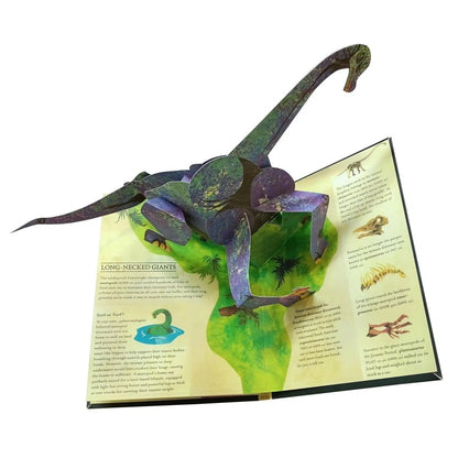 Książka dla Dzieci 3D Pop-up o Dinozaurach z Interaktywnymi Ilustracjami Edukacyjnymi