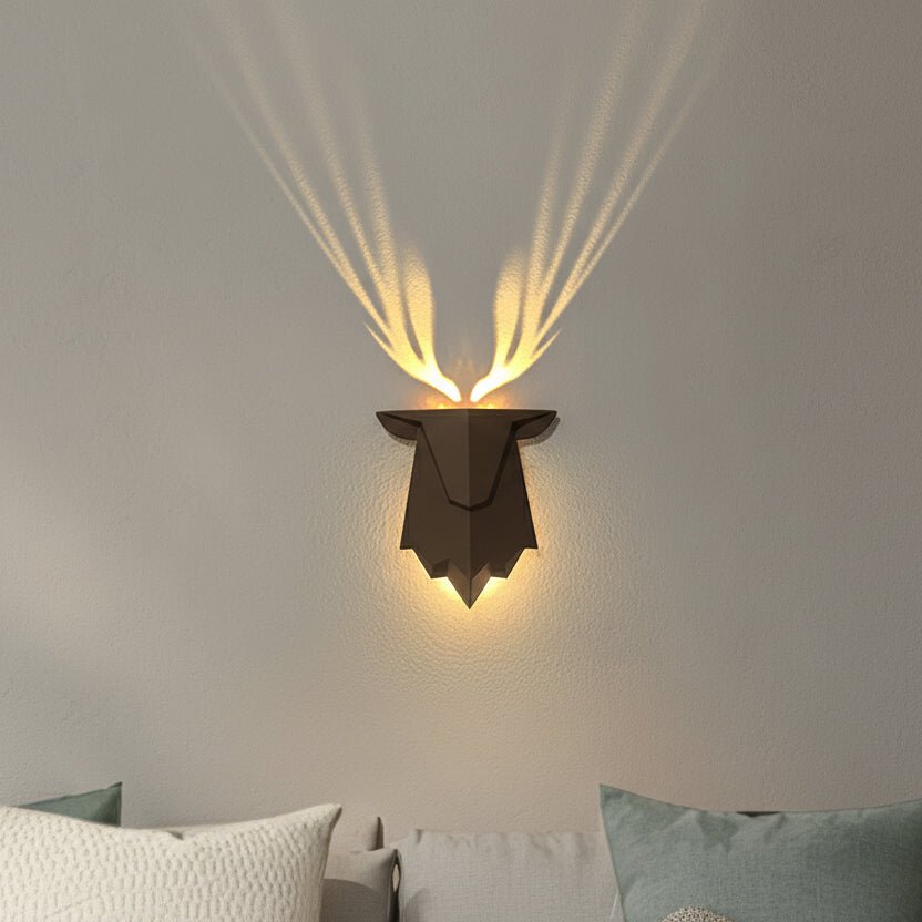 Lampa ścienna LED jeleń z pilotem