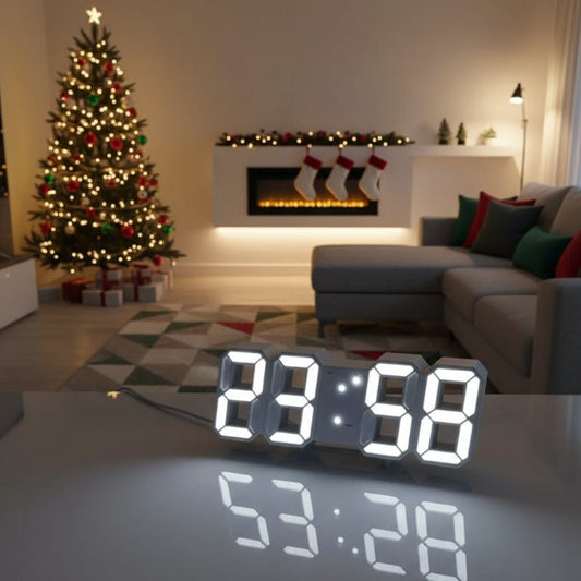 Horloge numérique 3D à LED avec commande vocale
