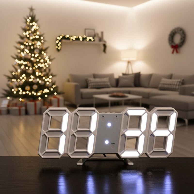 Zegar Cyfrowy 3D LED z Sterowaniem Głosowym i Automatyczną Regulacją Jasności