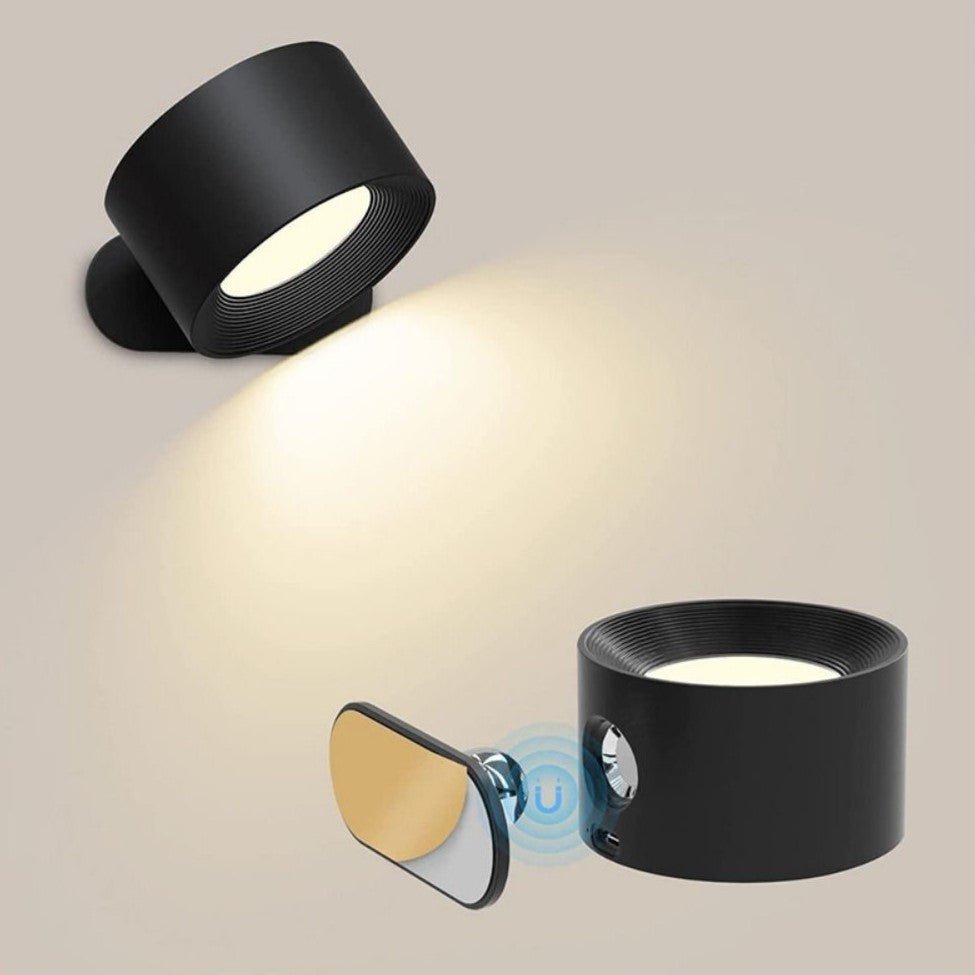 Bezprzewodowa lampa ścienna LED z regulacją jasności i obrotem 360°