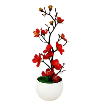 Artificial flowering plum branch
