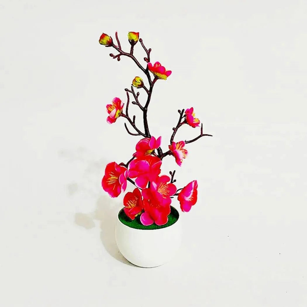 Artificial flowering plum branch