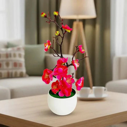 Artificial flowering plum branch