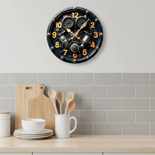 Horloge murale ronde à mécanisme silencieux