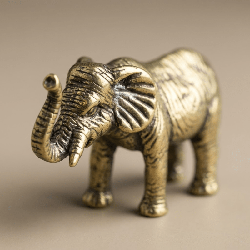 Brass elephant figurine