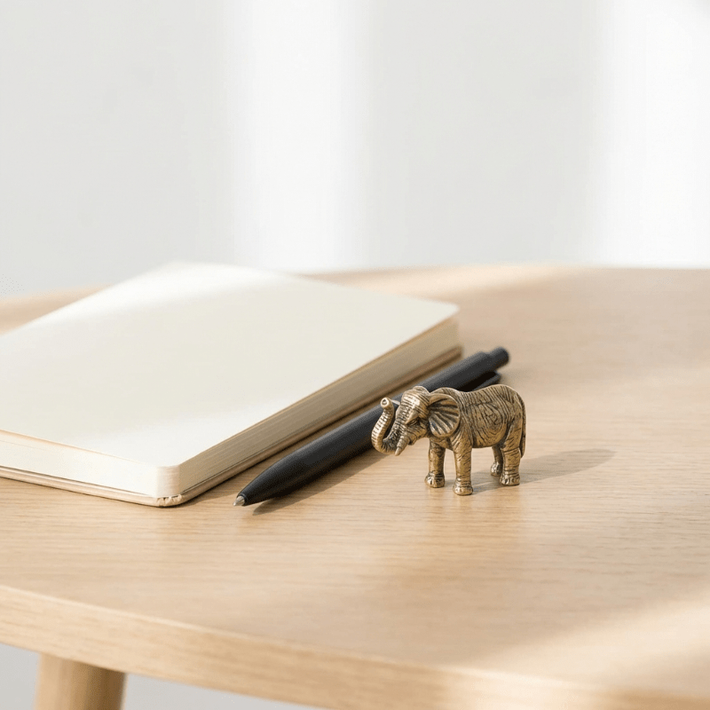 Brass elephant figurine