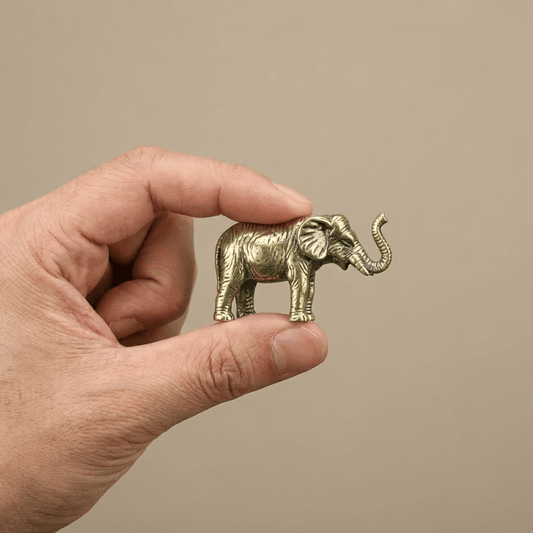 Brass elephant figurine
