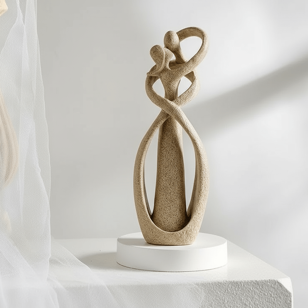 Rzeźba Dekoracyjna Ceramiczna 25 cm Abstrakcyjna Eternal Embrace