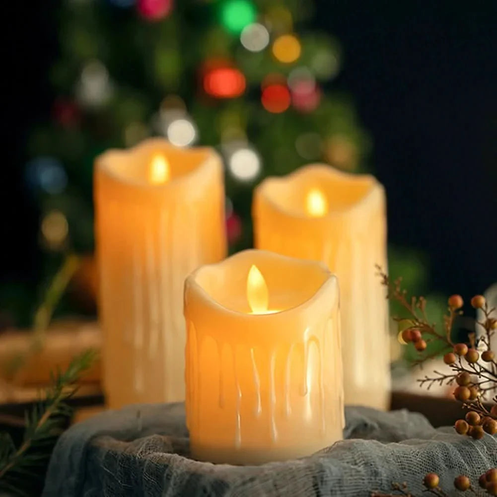 LED svíčka na baterie, slonovinová barva