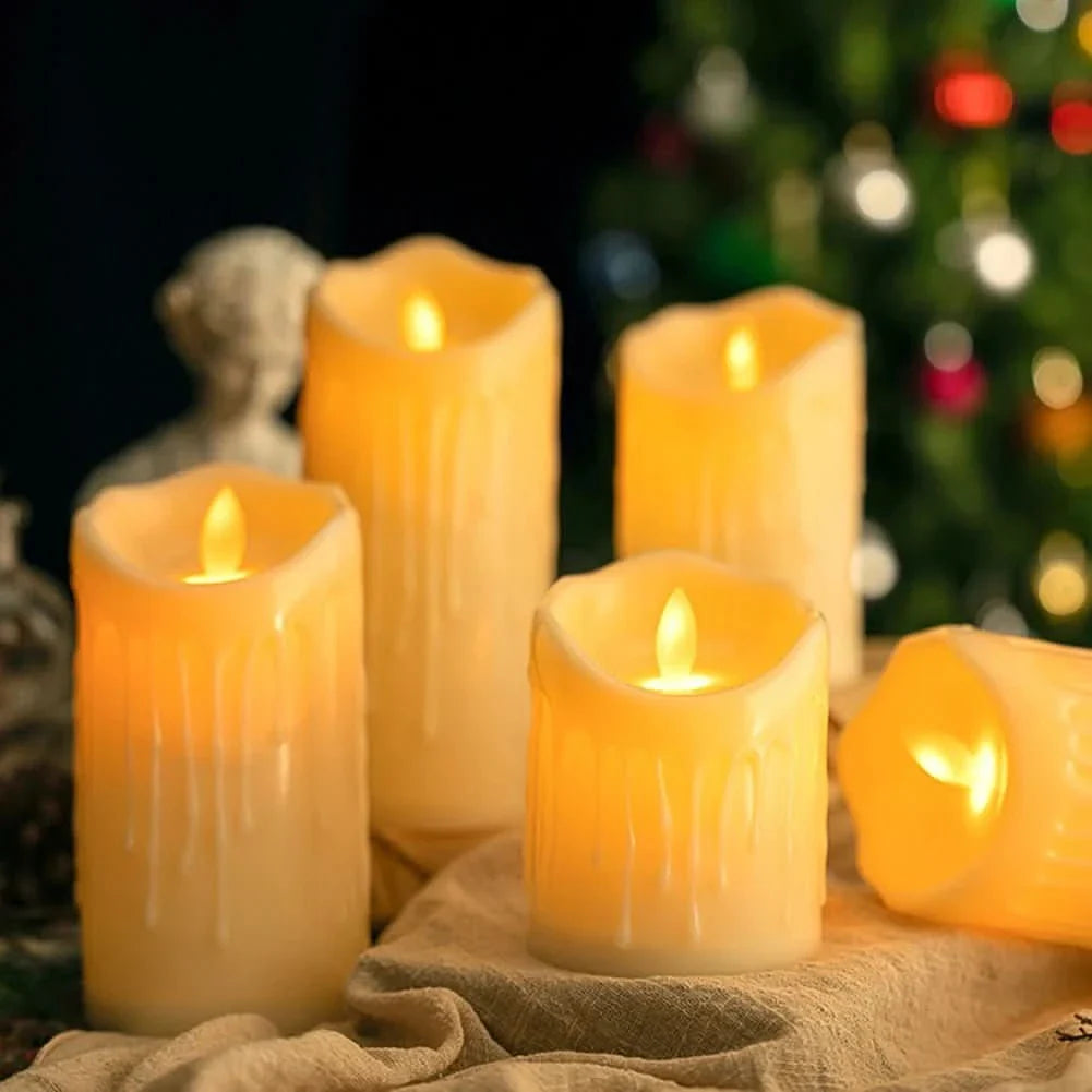 LED svíčka na baterie, slonovinová barva
