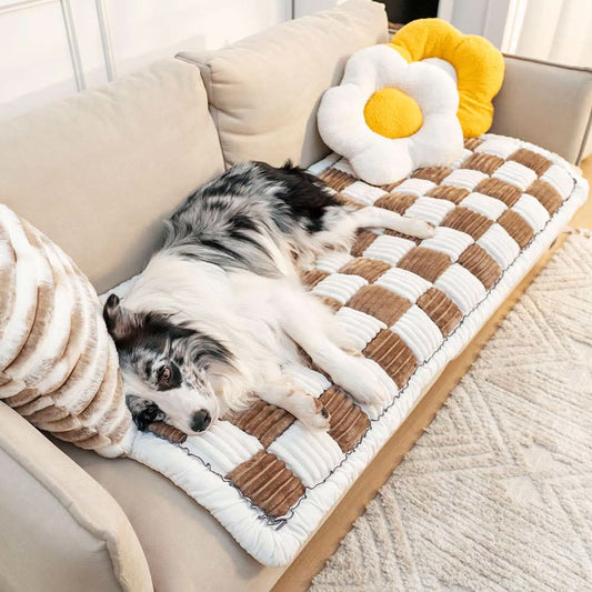 Pet blanket with a non-slip underside
