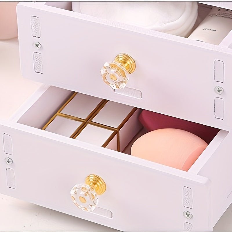 Cosmetic mirror with storage compartment