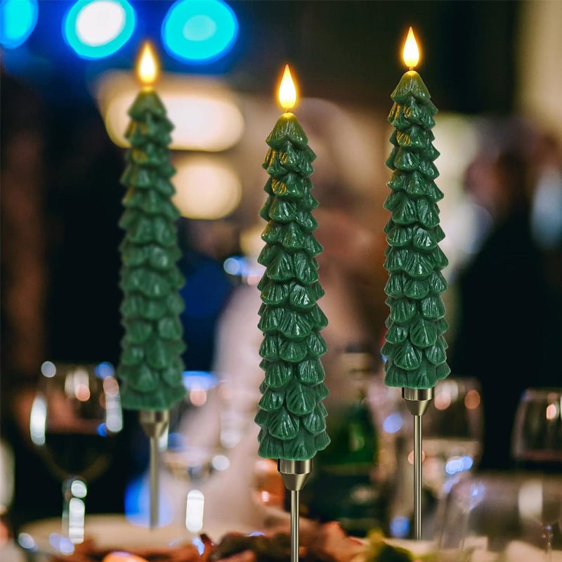 LED candles with a remote control and timer