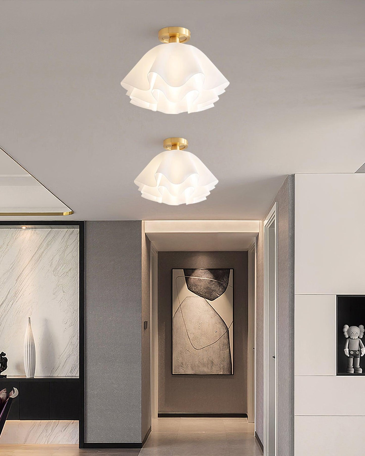 Lampa sufitowa LED z miedzi, gwint E27, do oświetlenia wnętrz