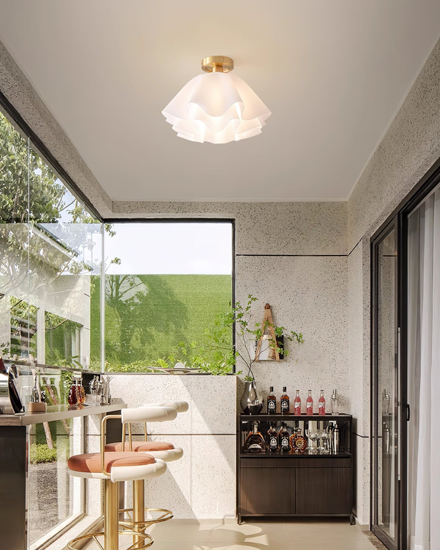 Lampa sufitowa LED z miedzi, gwint E27, do oświetlenia wnętrz