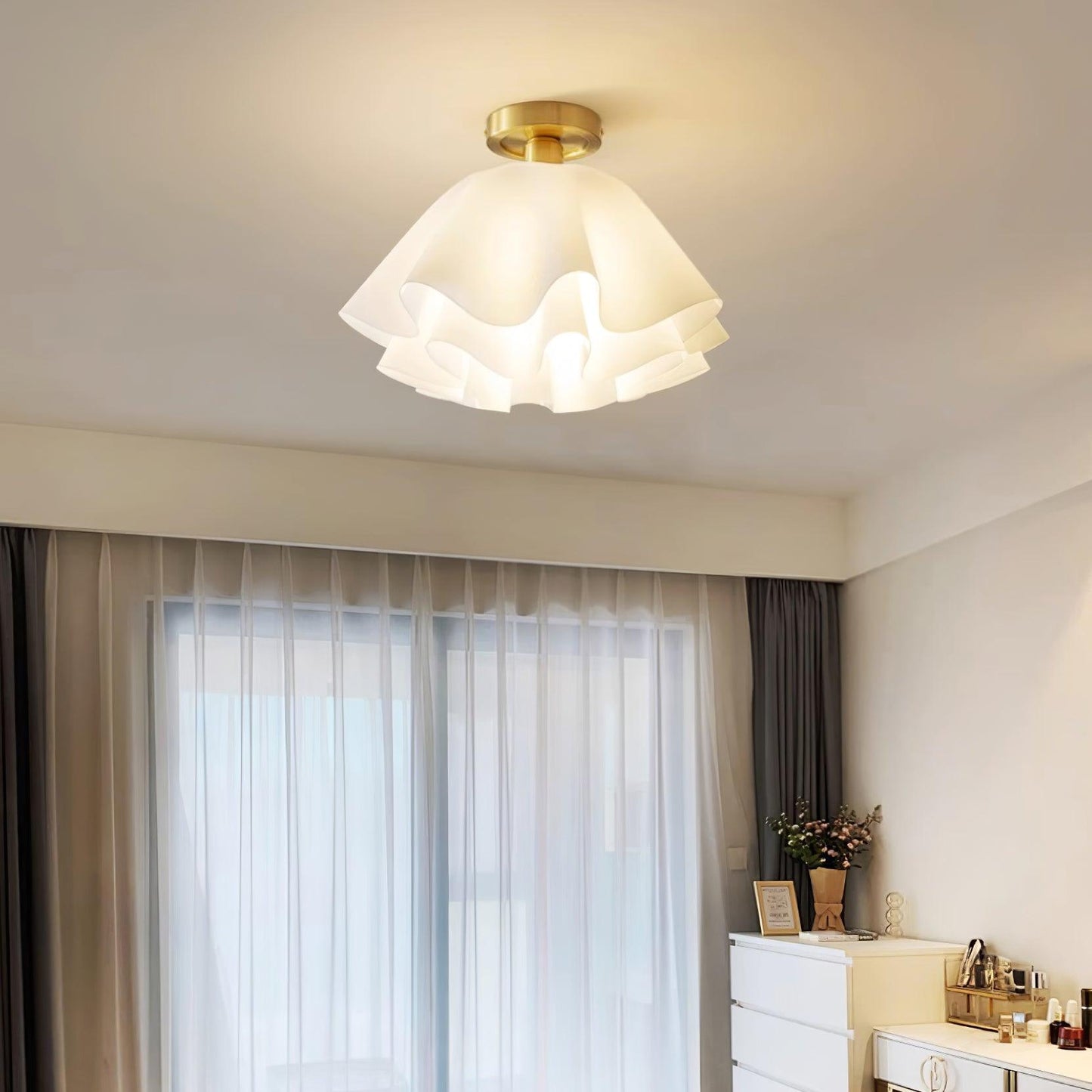 Lampa sufitowa LED z miedzi, gwint E27, do oświetlenia wnętrz