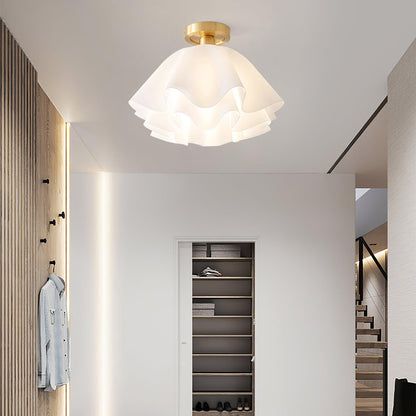 Lampa sufitowa LED z miedzi, gwint E27, do oświetlenia wnętrz