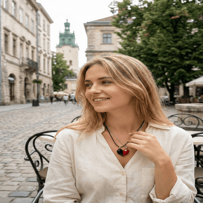Zestaw 2 Naszyjników z Magnetycznymi Zawieszkami i Łańcuszkiem 60 cm
