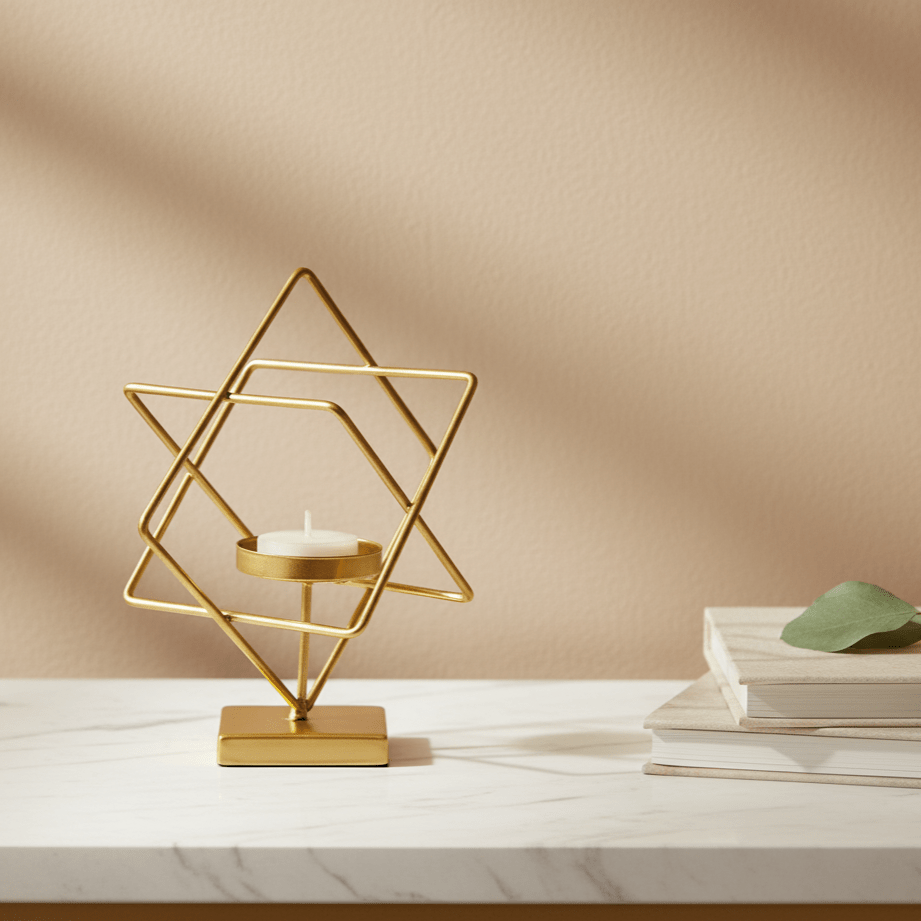 Decorative gold candlestick