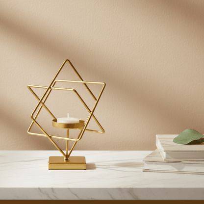 Decorative gold candlestick