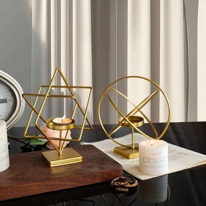 Decorative gold candlestick