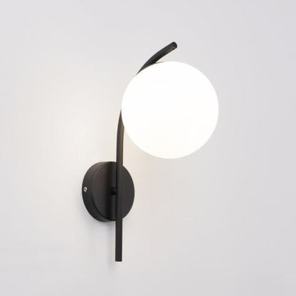 Wall lamp with a spherical shade