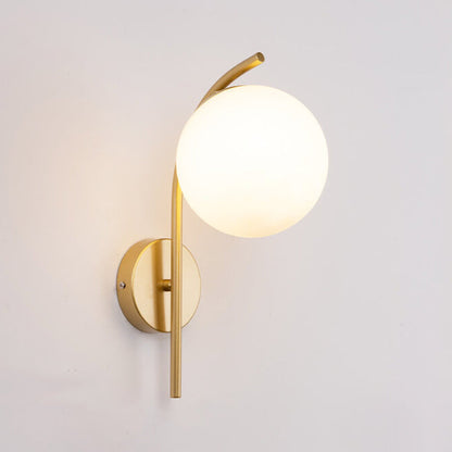 Wall lamp with a spherical shade