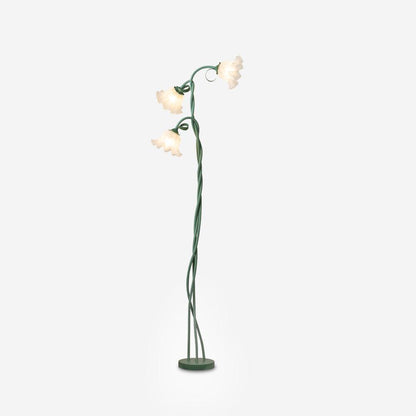 Lampa podłogowa LED E27 z motywem kwiatowym 2–3 punkty świetlne do salonu