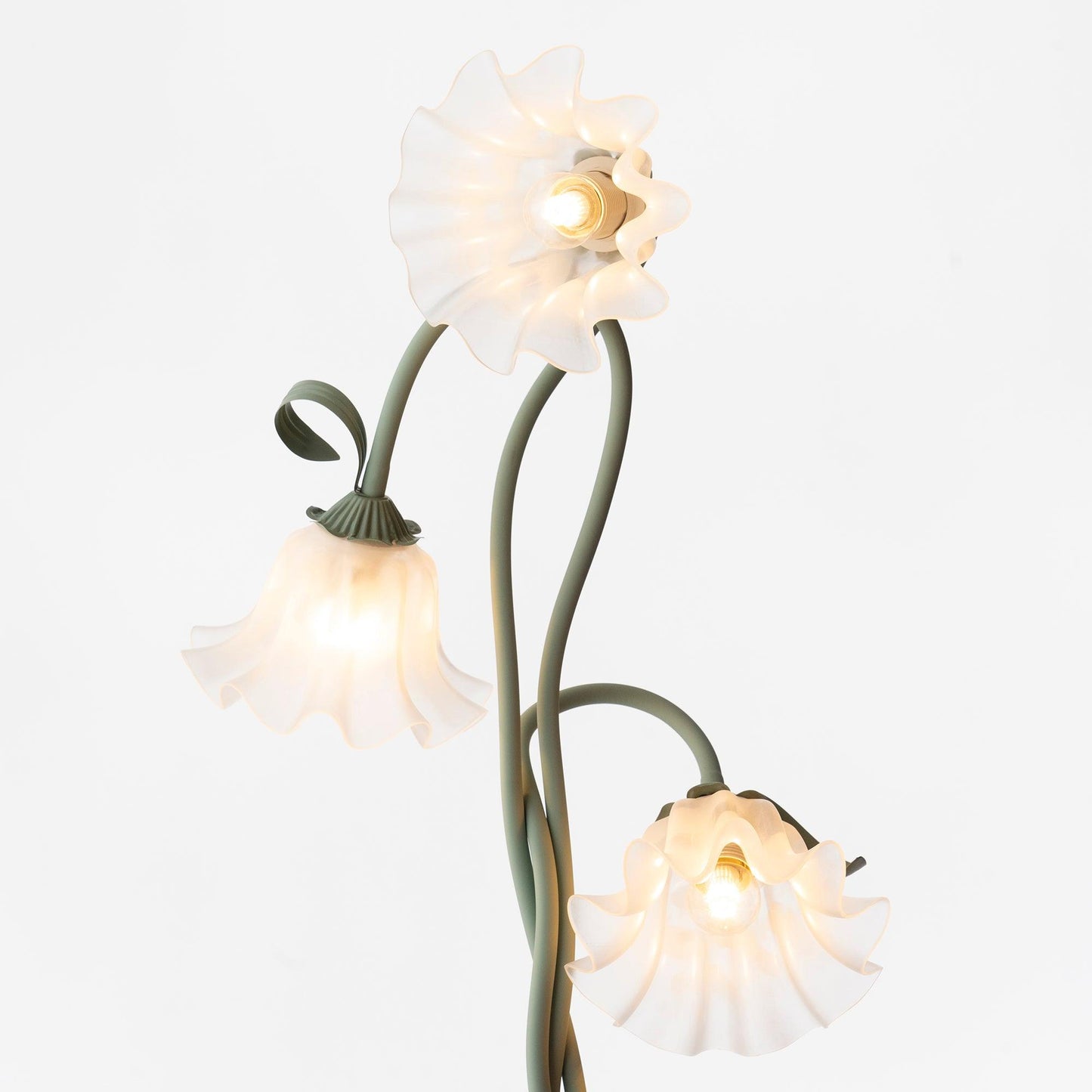 Lampa podłogowa LED E27 z motywem kwiatowym 2–3 punkty świetlne do salonu