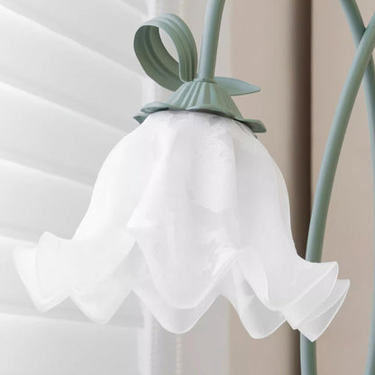 Lampa podłogowa LED E27 z motywem kwiatowym 2–3 punkty świetlne do salonu