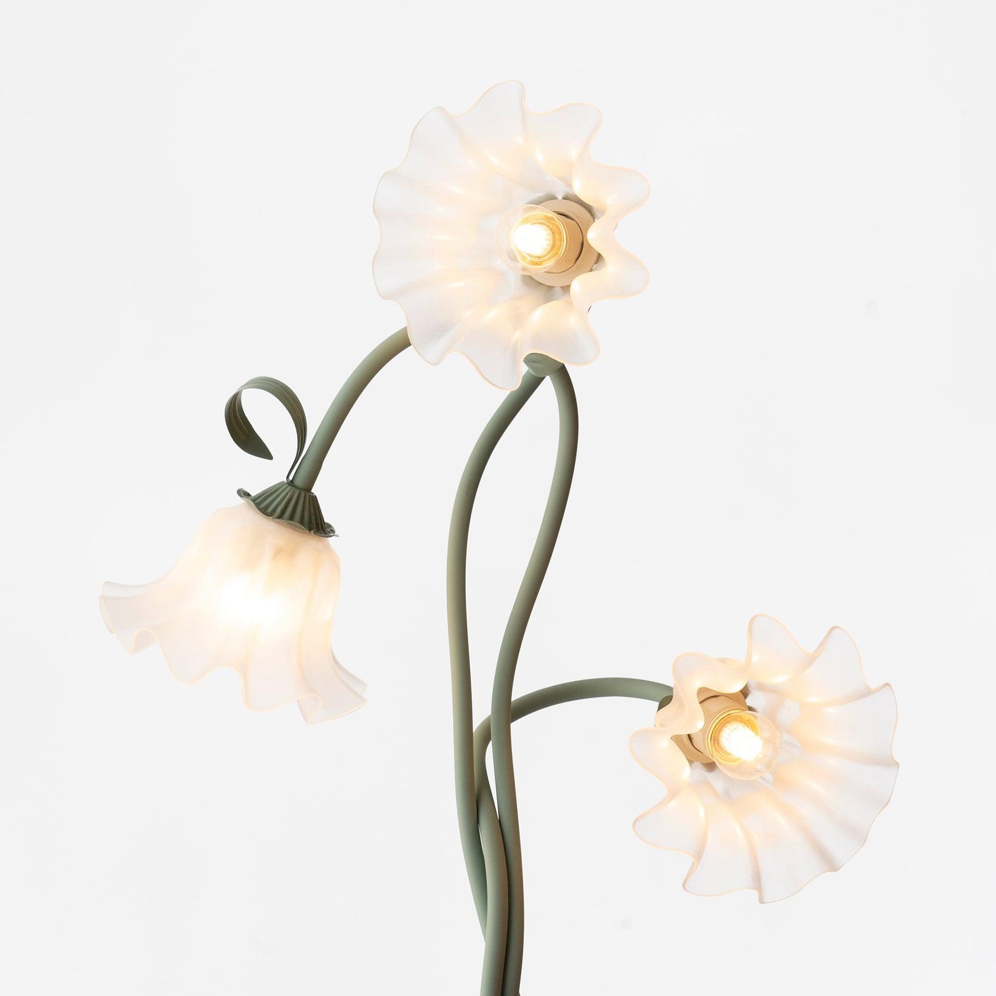 Lampa podłogowa LED E27 z motywem kwiatowym 2–3 punkty świetlne do salonu