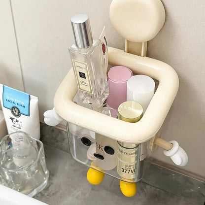 Wall-mounted suction-cup organizer