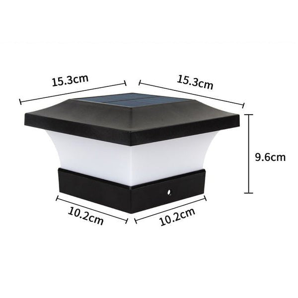 Solarna lampa ogrodowa LED z obudową metalowo-ABS i światłem ciepłym białym