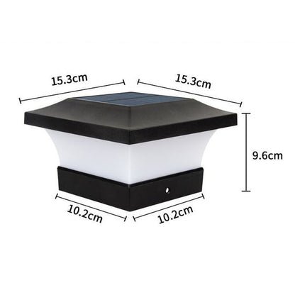 Solarna lampa ogrodowa LED z obudową metalowo-ABS i światłem ciepłym białym