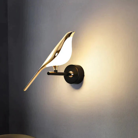 Lampa LED w kształcie ptaka z magnetycznym mocowaniem do stołu i ściany