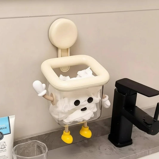 Wall-mounted suction-cup organizer