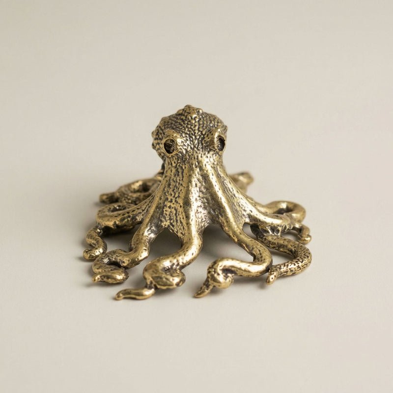 Brass octopus sculpture