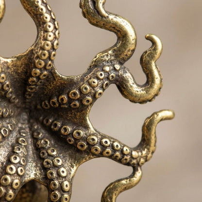 Brass octopus sculpture