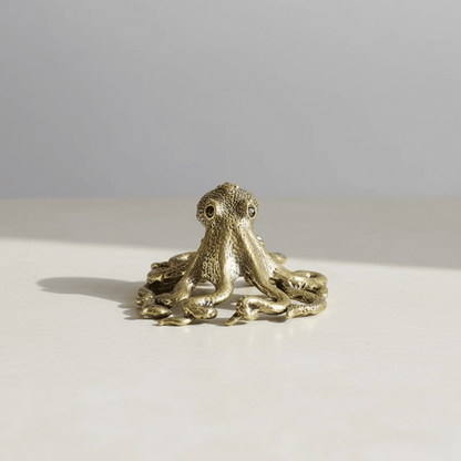 Brass octopus sculpture